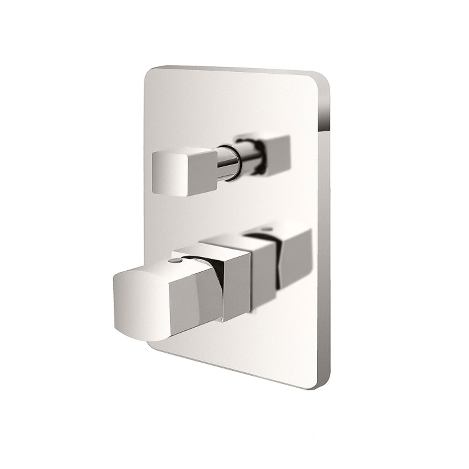 Miscelatore incasso doccia con deviatore a due vie Serie Lilium Modello Grey Rubiflux - Nickel spazzolato