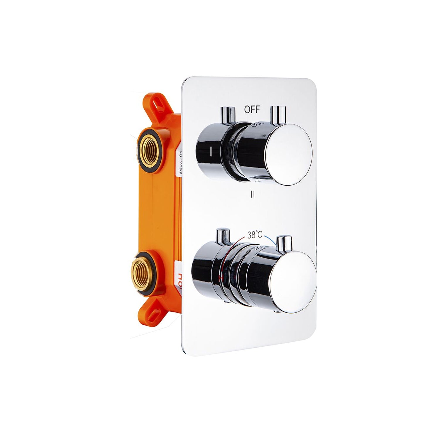 Termostatico doccia incasso 2 vie in ottone con easy box