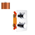Termostatico doccia incasso 2 vie con easy box rame