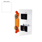 Termostatico doccia incasso squadrato 3 vie con easy box bianco opaco