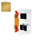 Termostatico doccia incasso squadrato 3 vie con easy box oro