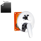 Termostatico doccia incasso tondo 3 vie con easybox nero