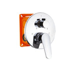 Termostatico doccia incasso tondo 2 vie in ottone con easy box