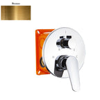 Termostatico doccia incasso tondo 2 vie con easybox bronzo