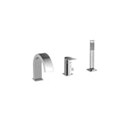 Miscelatore bordo vasca con deviatore serie Tilt modello TI040ST steel looking Paffoni