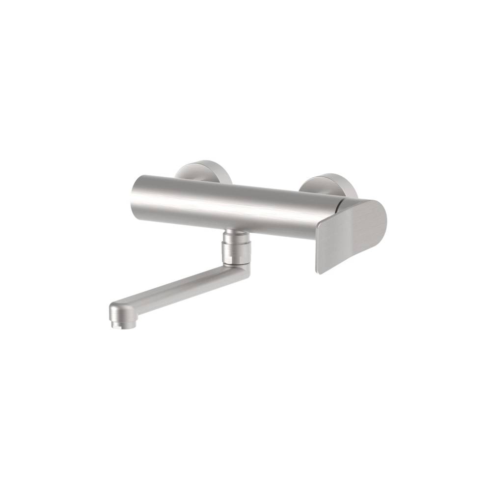 Miscelatore per lavello a parete serie Tilt modello TI161ST Steel looking Paffoni