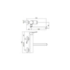 Miscelatore per lavello a parete serie Tilt modello TI161ST Steel looking Paffoni