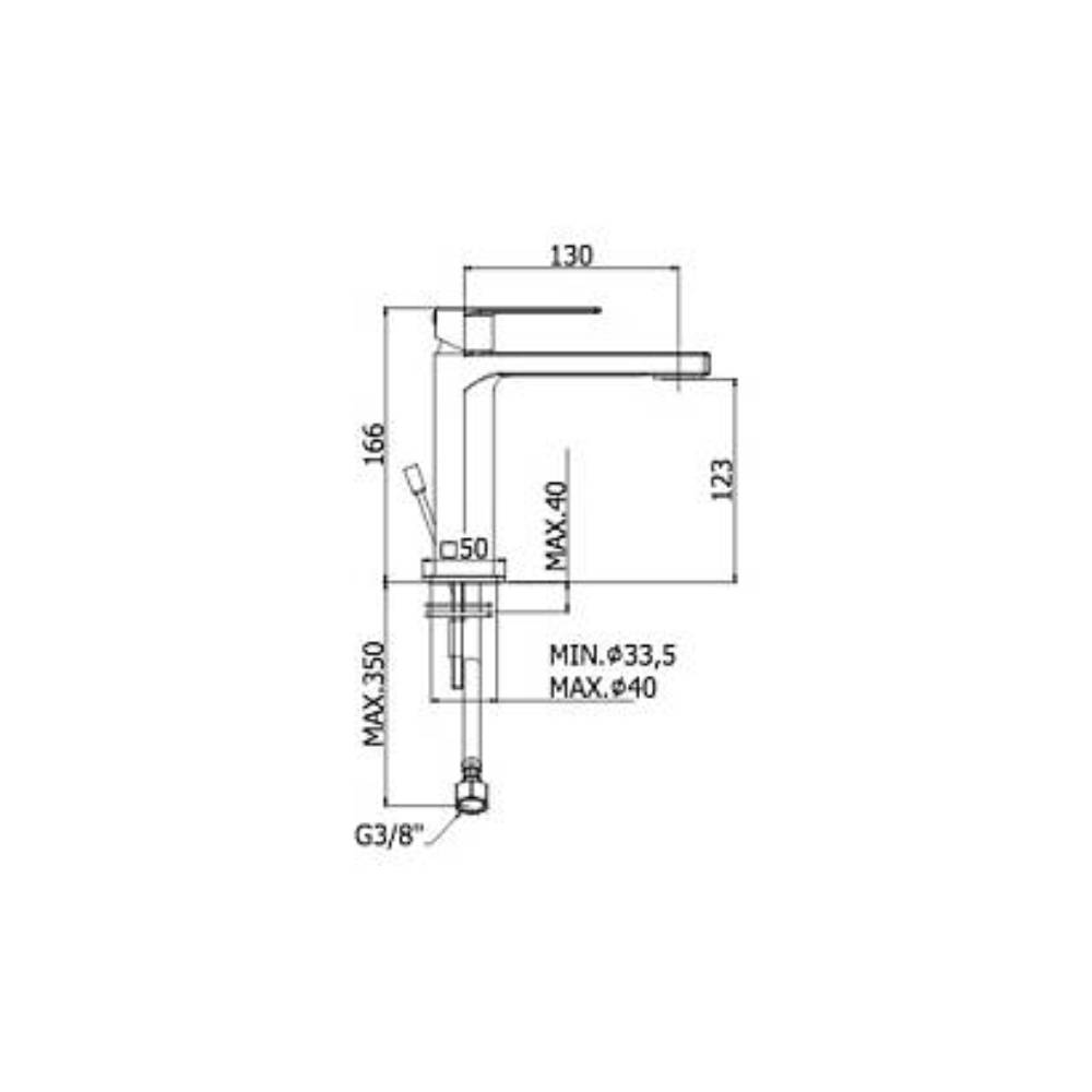 Miscelatore lavabo serie Tango modello TA071ST steel looking Paffoni