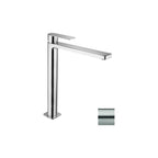 Miscelatore lavabo prolungato senza scarico serie Tango modello TA081ST steel looking Paffoni