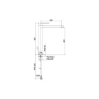 Miscelatore lavabo prolungato senza scarico serie Tango modello TA081ST steel looking Paffoni