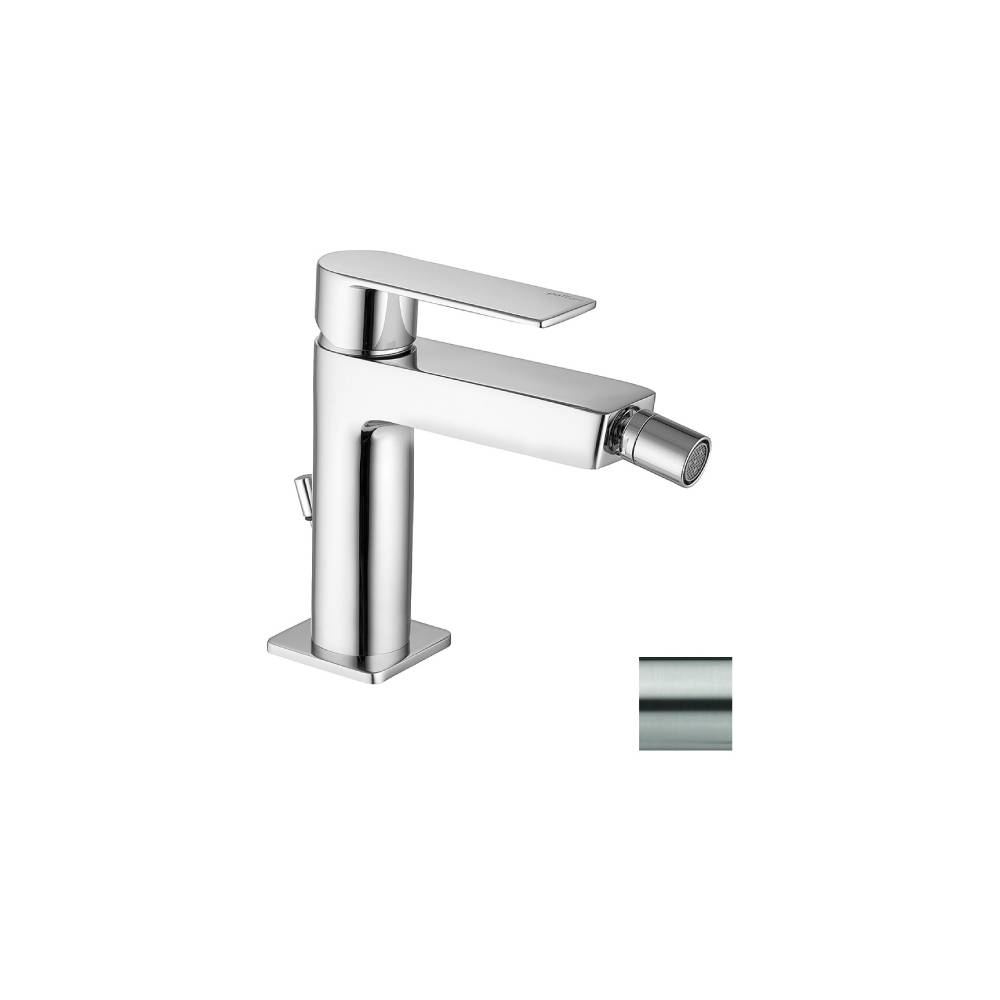 Miscelatore bidet sopra piano con scarico serie Tango modello TA135ST steel looking Paffoni