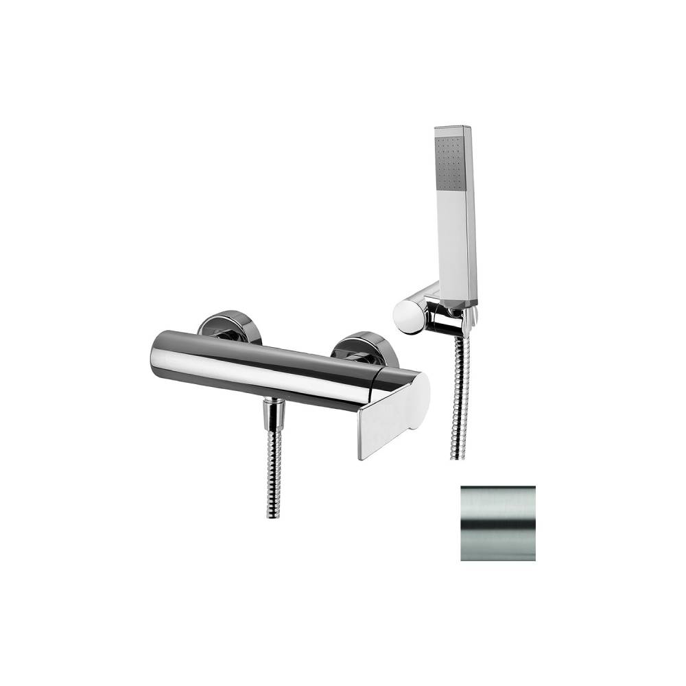 Miscelatore doccia con duplex serie Tango modello TA168DST steel looking Paffoni