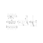 Miscelatore vasca a parete con duplex serie Tango modello TA001ST steel looking Paffoni