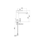 Miscelatore lavabo serie Ringo modello RIN074NO colore nero opaco senza scarico Paffoni