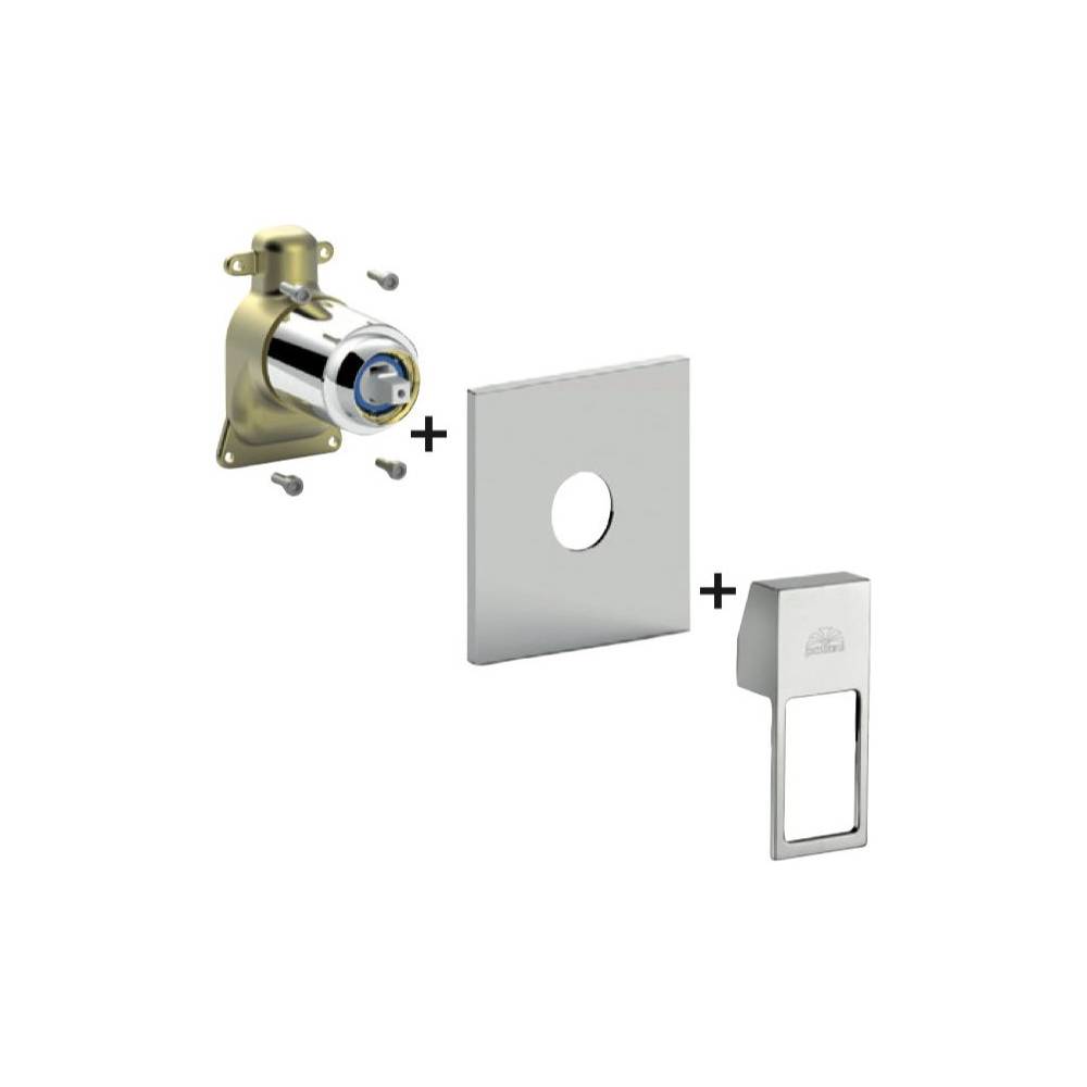 Miscelatore incasso PBOX 010 piastra abs serie Ringo modello RINBOX010CR cromo Paffoni