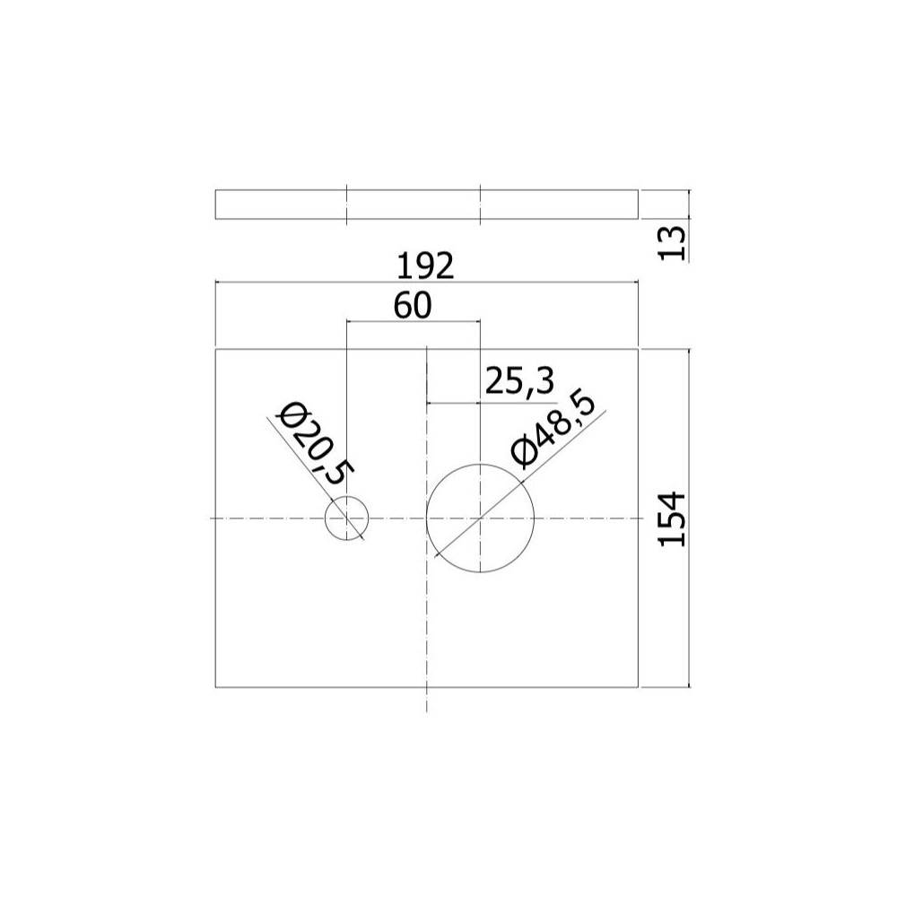 Miscelatore incasso con deviatore PBOX 015 piastra ABS serie Ringo modello RINBOX015CR cromo Paffoni