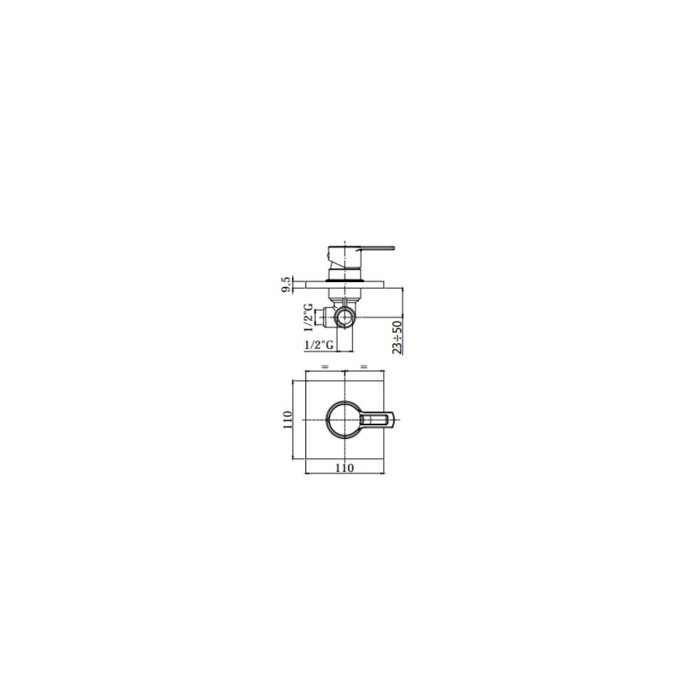 Miscelatore incasso serie Ringo modello RIN010NO/M colore nero opaco Paffoni