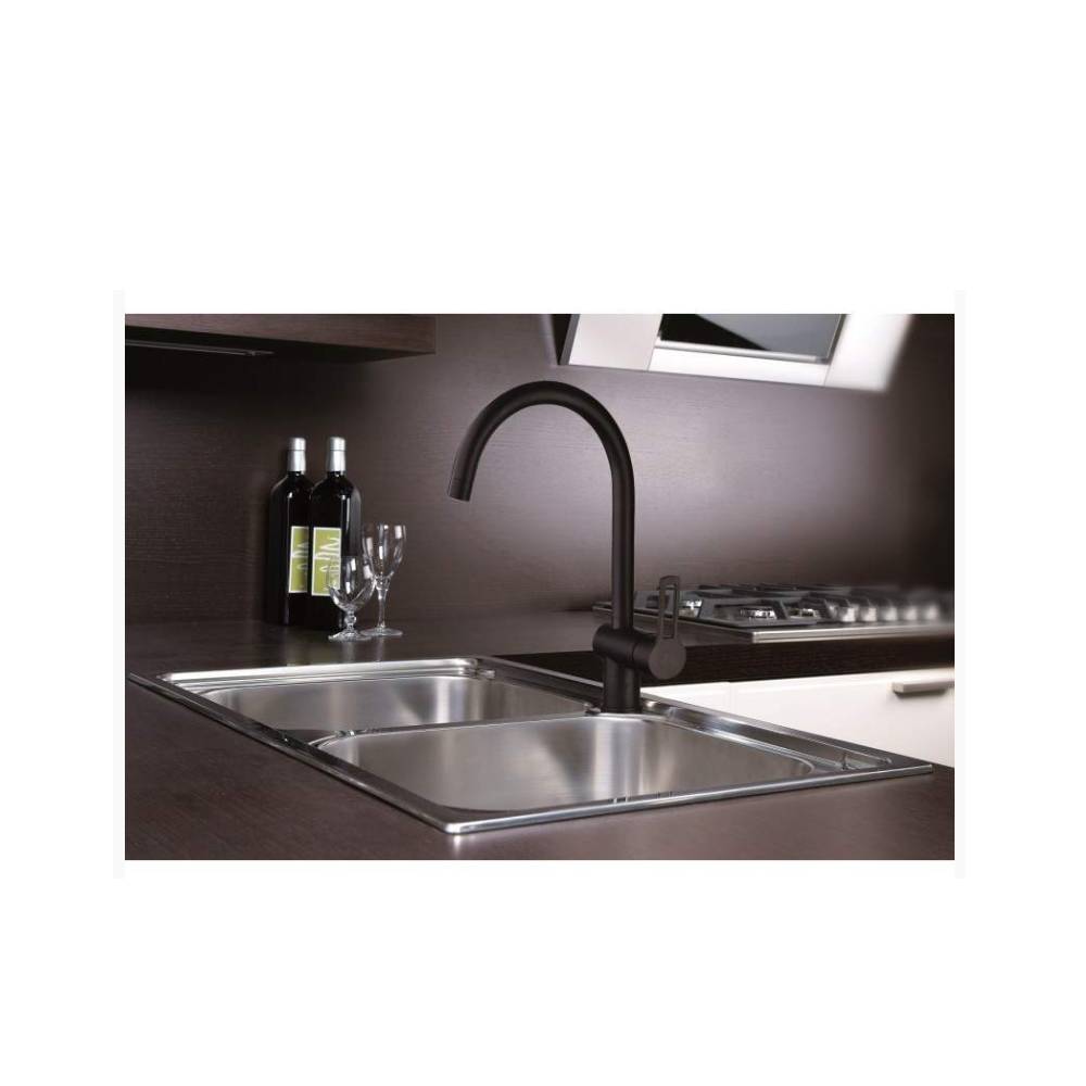 Miscelatore lavello serie RINGO modello RIN180NO colore nero opaco Paffoni
