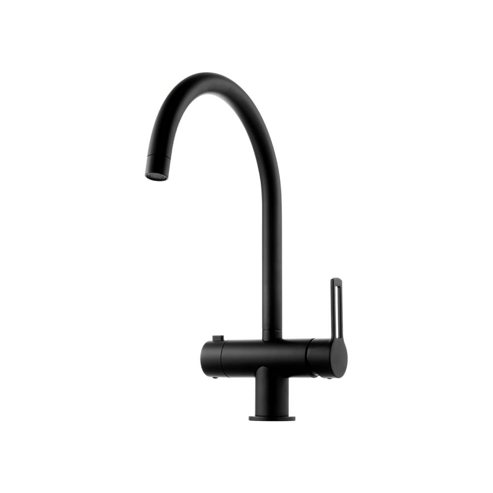 Miscelatore cucina serie Ringo modello RIN184NO colore nero opaco con attacco lavastoviglie Paffoni