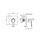 Set di Rubinetti per Lavabo a muro