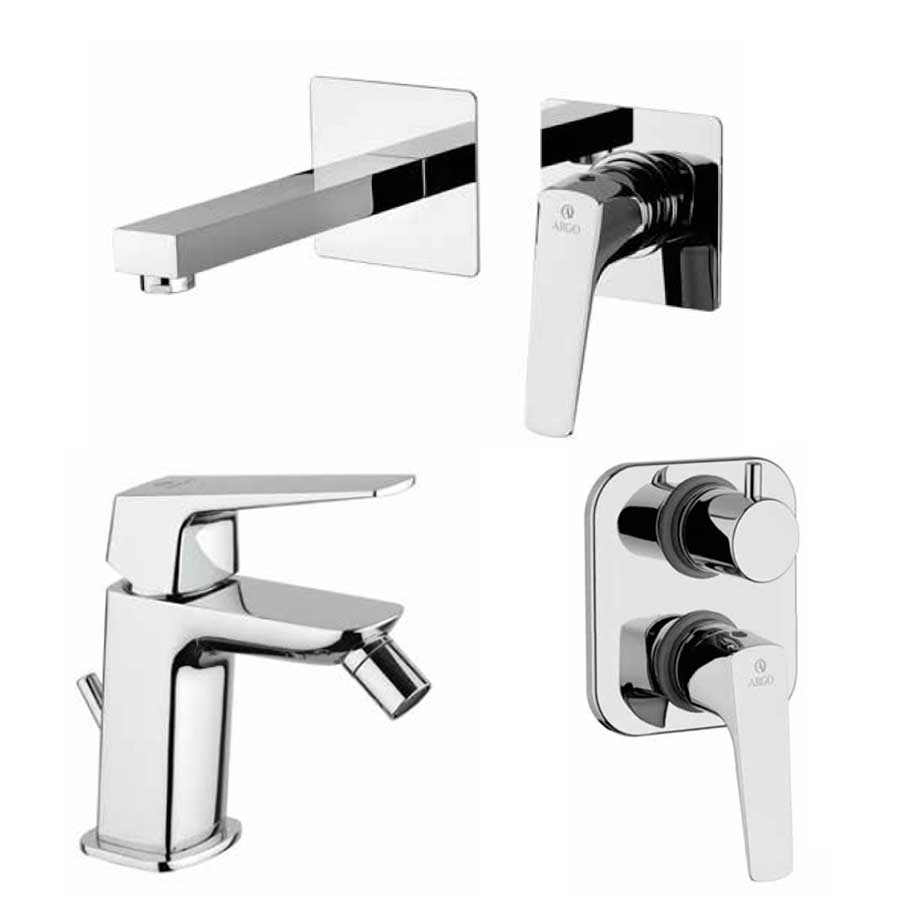 Set di Rubinetti per lavabo a muro