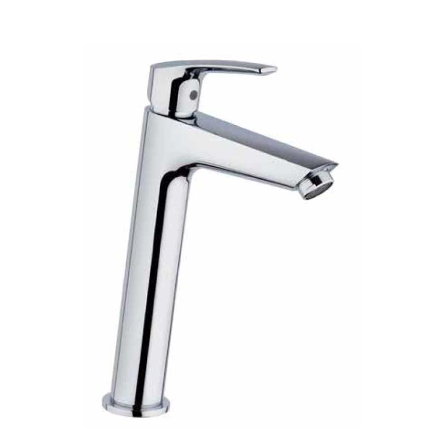 Rubinetto Miscelatore Monocomando per Lavabo Alto cromato con Piletta e Saltello collezione Hike di Argo Rubinetterie