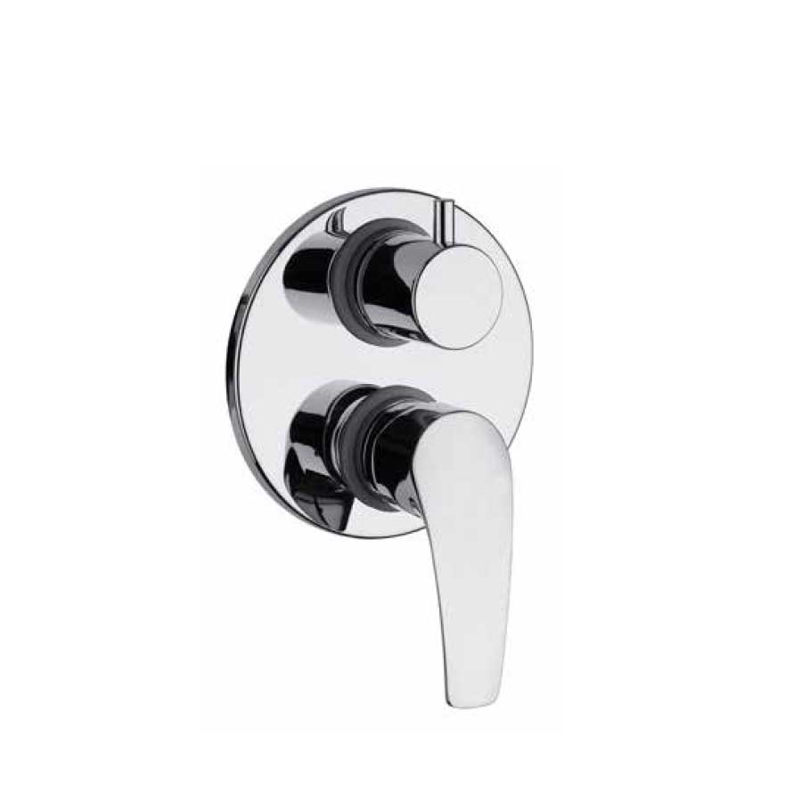 Rubinetto Miscelatore Monocomando per Doccia Con deviatore Rotativo cromato collezione Hike di Argo Rubinetterie
