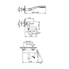Miscelatore monocomando per vasca con kit doccino RubiFlux serie Tundra - Cromo