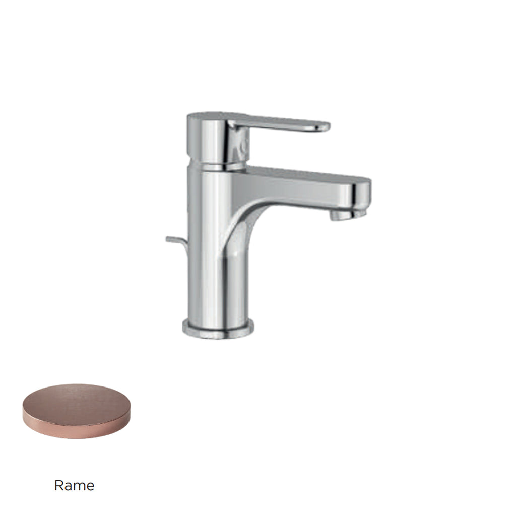 Miscelatore monocomando lavabo con scarico RubiFlux serie Lume - Rame