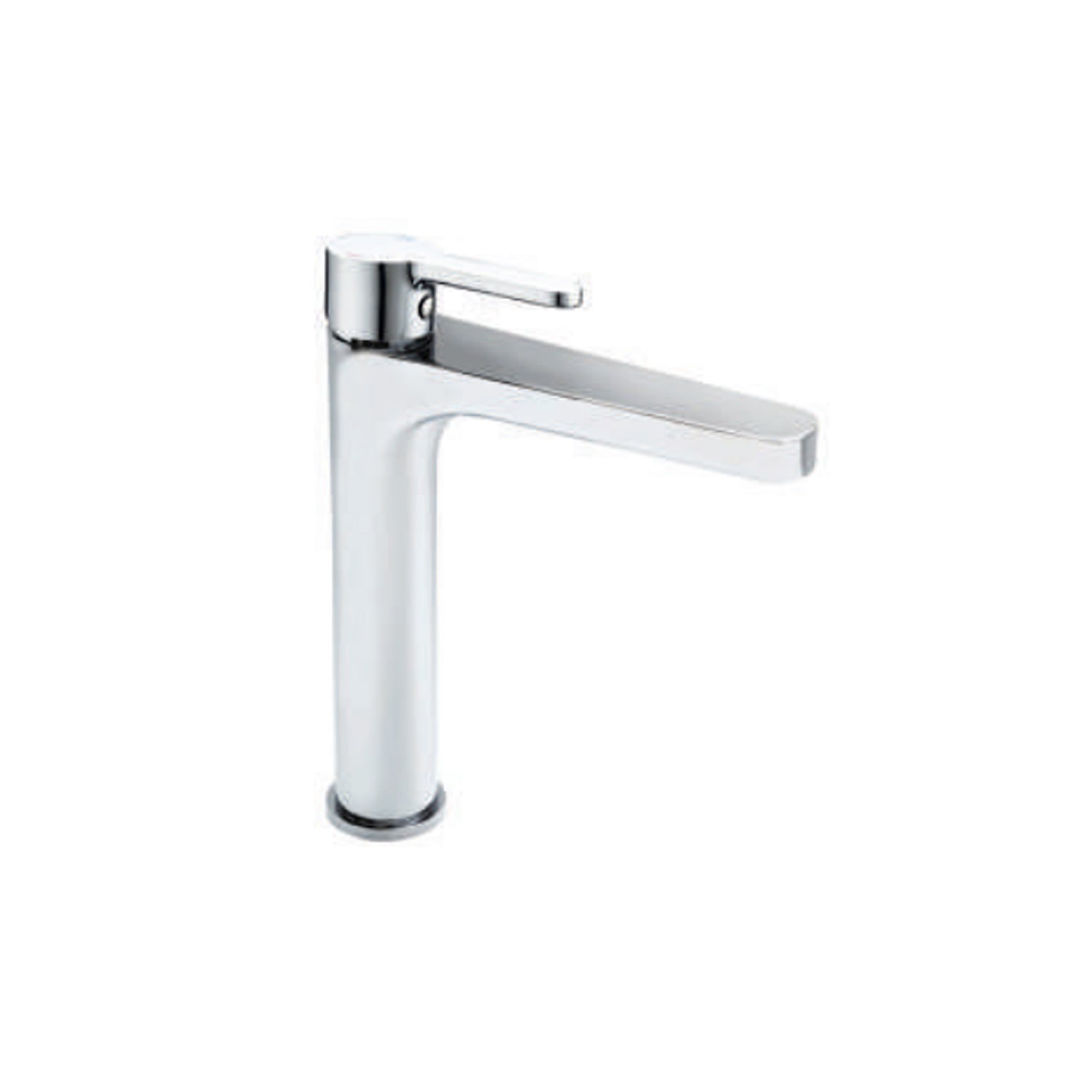 Miscelatore monocomando lavabo alto RubiFlux serie Lume - Cromo