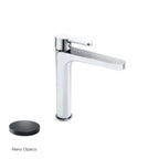 Miscelatore monocomando lavabo alto RubiFlux serie Lume - Nero Opaco