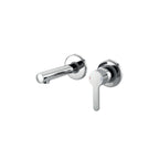 Miscelatore monocomando lavabo murale RubiFlux serie Lume canna 20 cm - Cromo