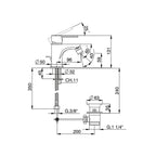Miscelatore monocomando bidet con scarico RubiFlux serie Lume - Cromo