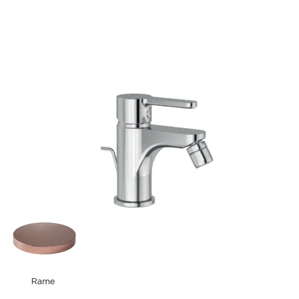 Miscelatore monocomando bidet con scarico RubiFlux serie Lume - Rame