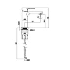 Miscelatore monocomando lavabo RubiFlux serie Zea - Cromo