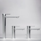 Miscelatore monocomando lavabo con scarico RubiFlux serie Zea - Cromo