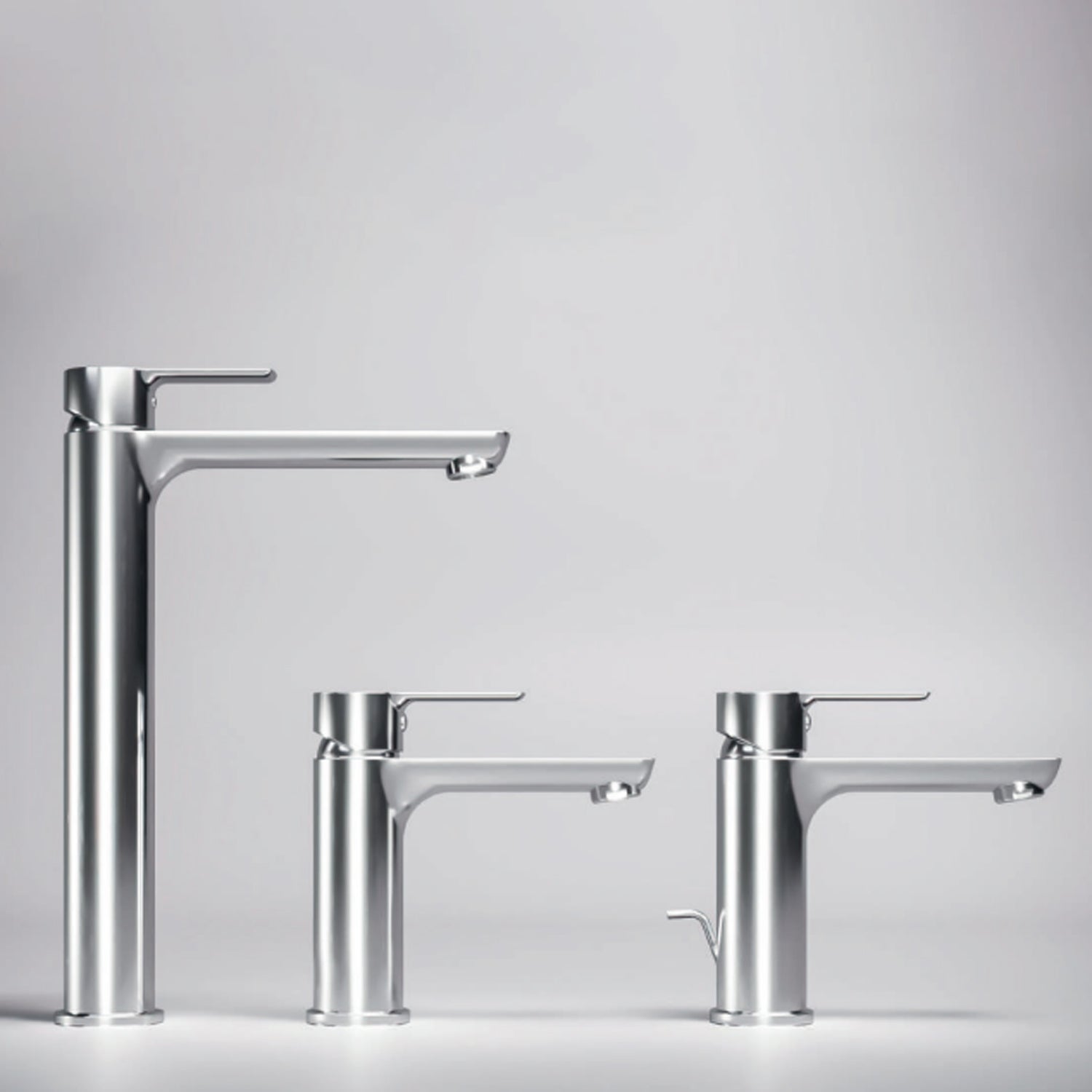 Miscelatore monocomando lavabo con scarico RubiFlux serie Zea - Cromo