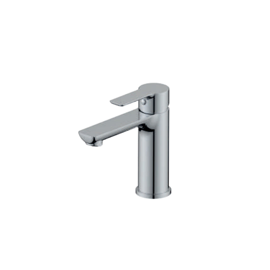 Miscelatore monocomando lavabo con scarico RubiFlux serie Zea - Cromo