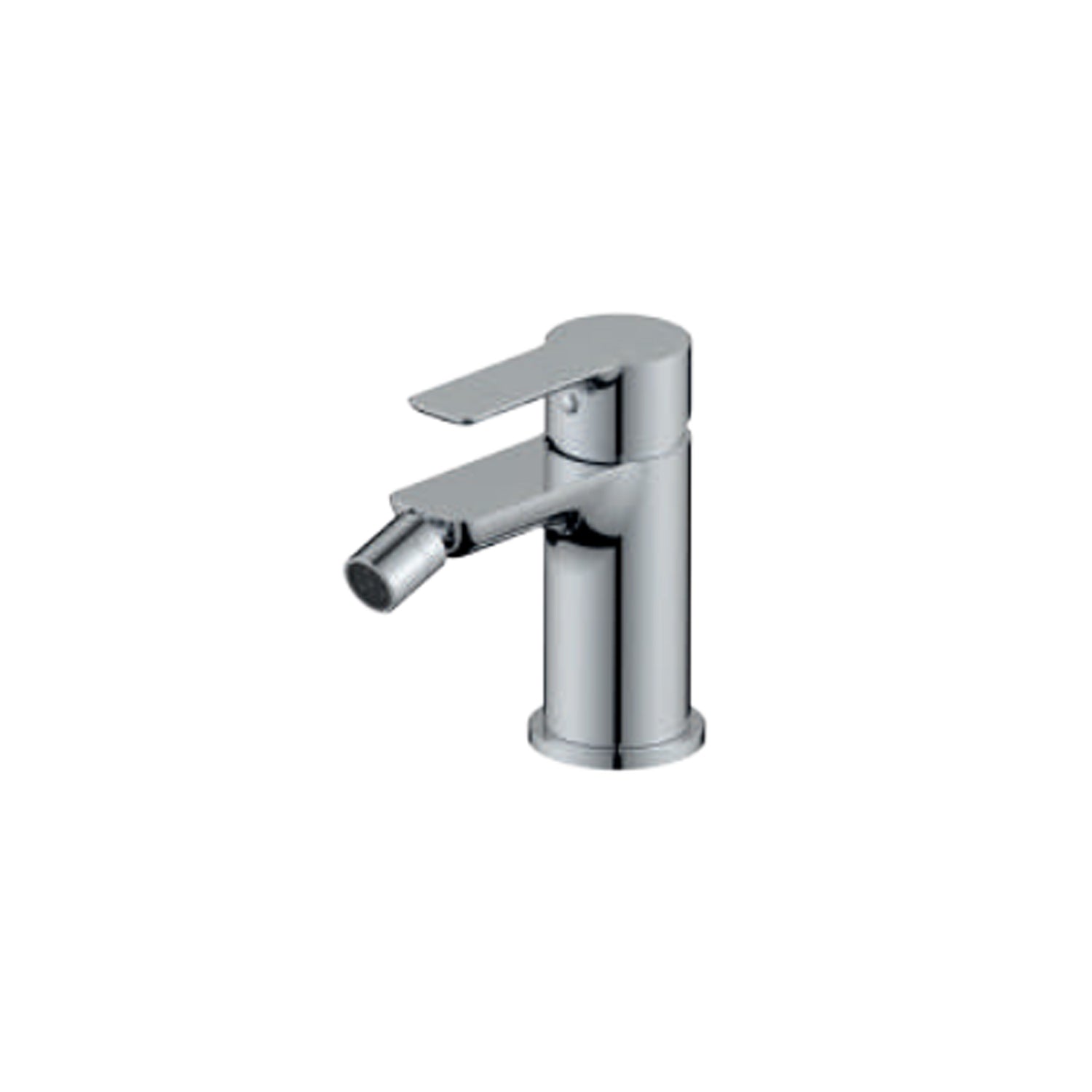 Miscelatore monocomando bidet con scarico RubiFlux serie Zea - Cromo