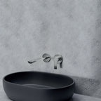 Miscelatore monocomando lavabo murale RubiFlux serie Zea canna 25 cm - Cromo