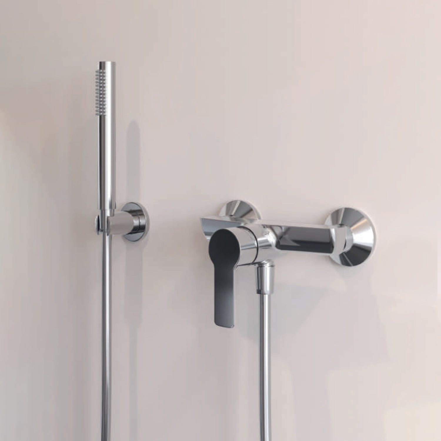 Miscelatore monocomando esterno per doccia RubiFlux serie Zea - Cromo