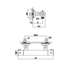 Miscelatore monocomando esterno termostatico per doccia RubiFlux serie Zea - Cromo