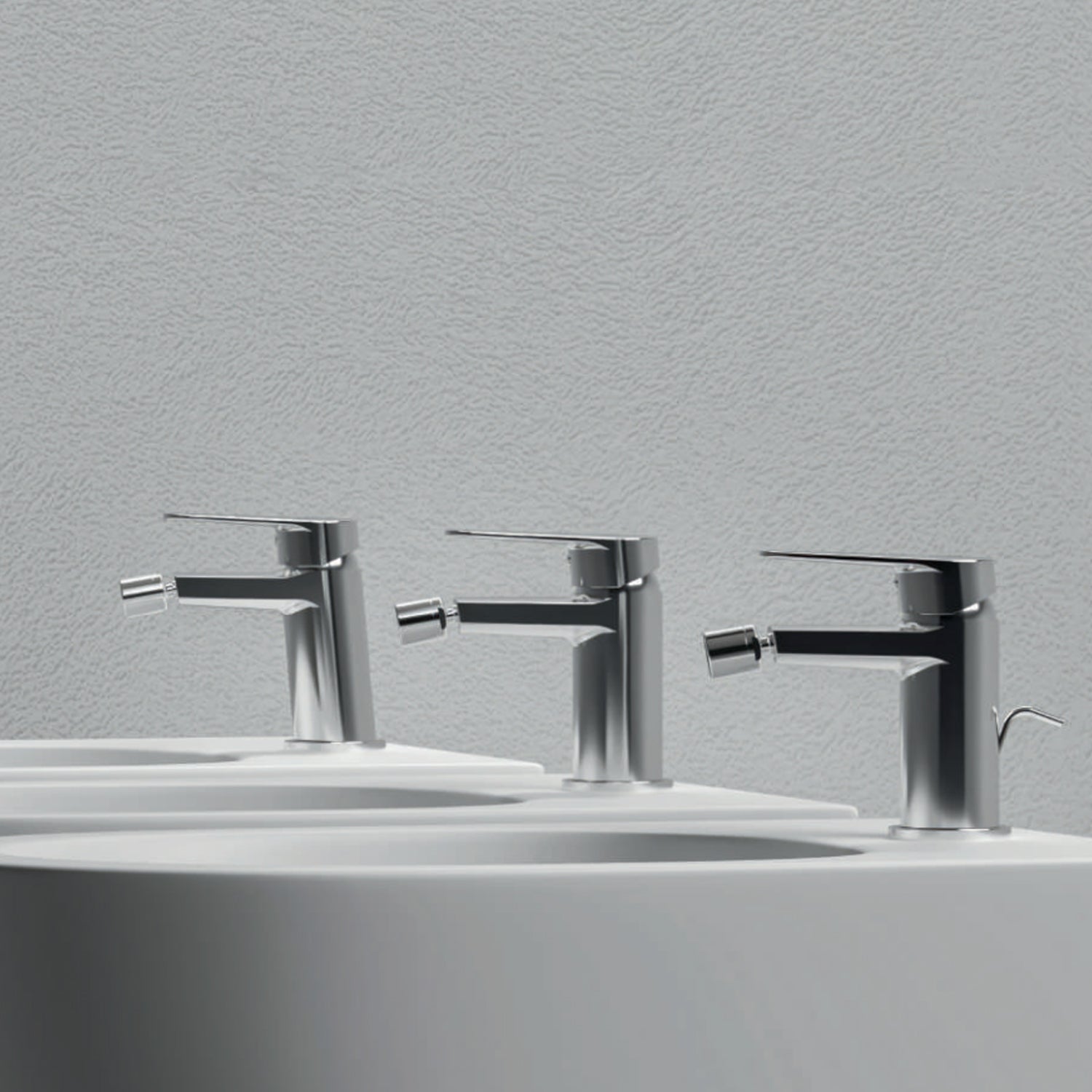 Miscelatore monocomando bidet RubiFlux serie Ampra - Cromo