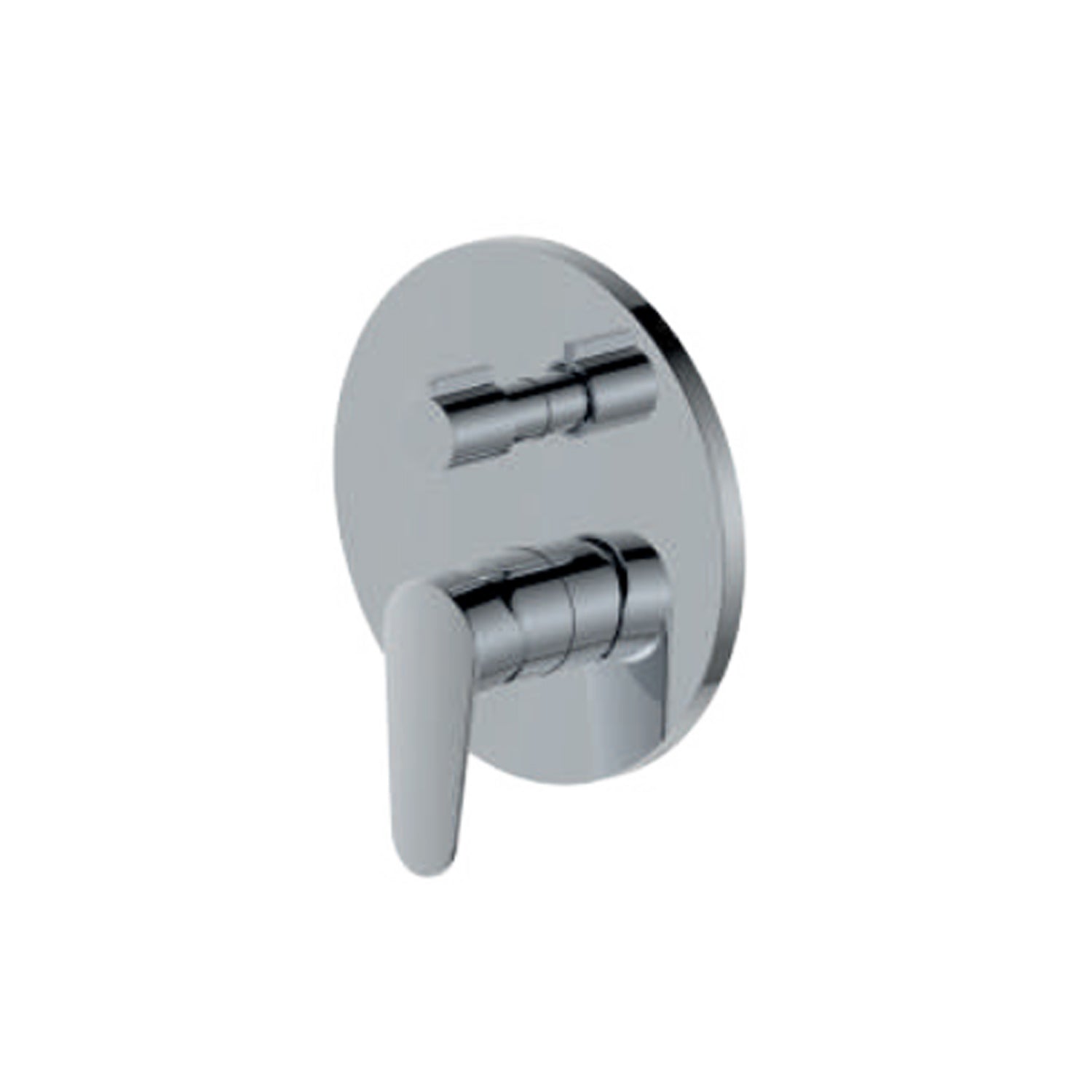 Miscelatore monocomando da incasso per doccia con deviatore RubiFlux serie Ampra - Cromo
