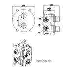 Miscelatore monocomando incasso termostatico con deviatore RubiFlux serie Ampra - Cromo
