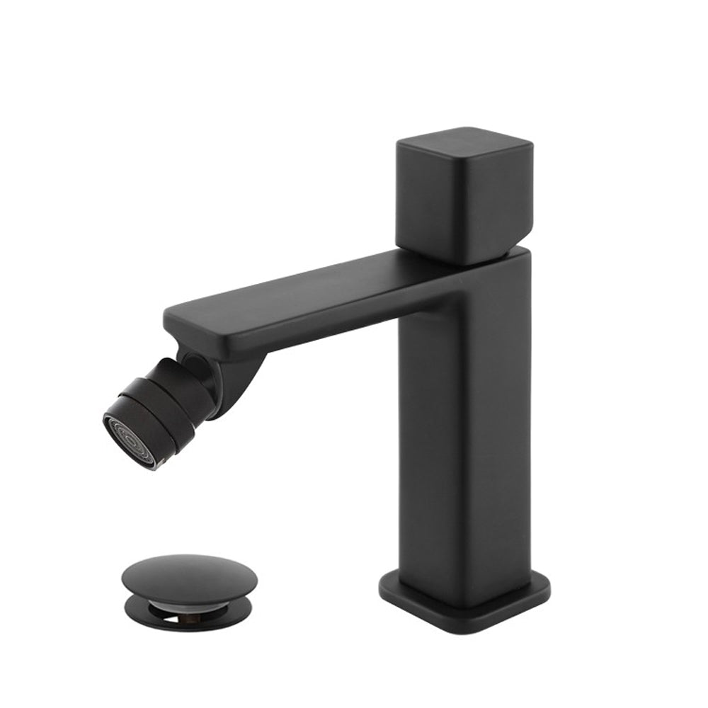 Miscelatore bidet monocomando Serie Lilium Modello Black Rubiflux - Nero Opaco