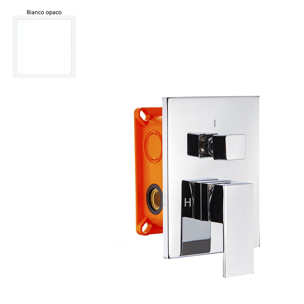 Miscelatore incasso 2 vie con easy box e cartuccia 40 bianco
