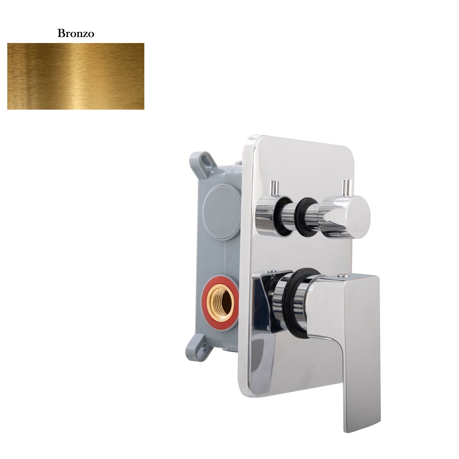 Miscelatore incasso 2 vie con easy box e cartuccia 40 bronzo