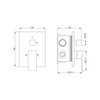 Miscelatore incasso 2 vie con easy box e cartuccia 40 rame