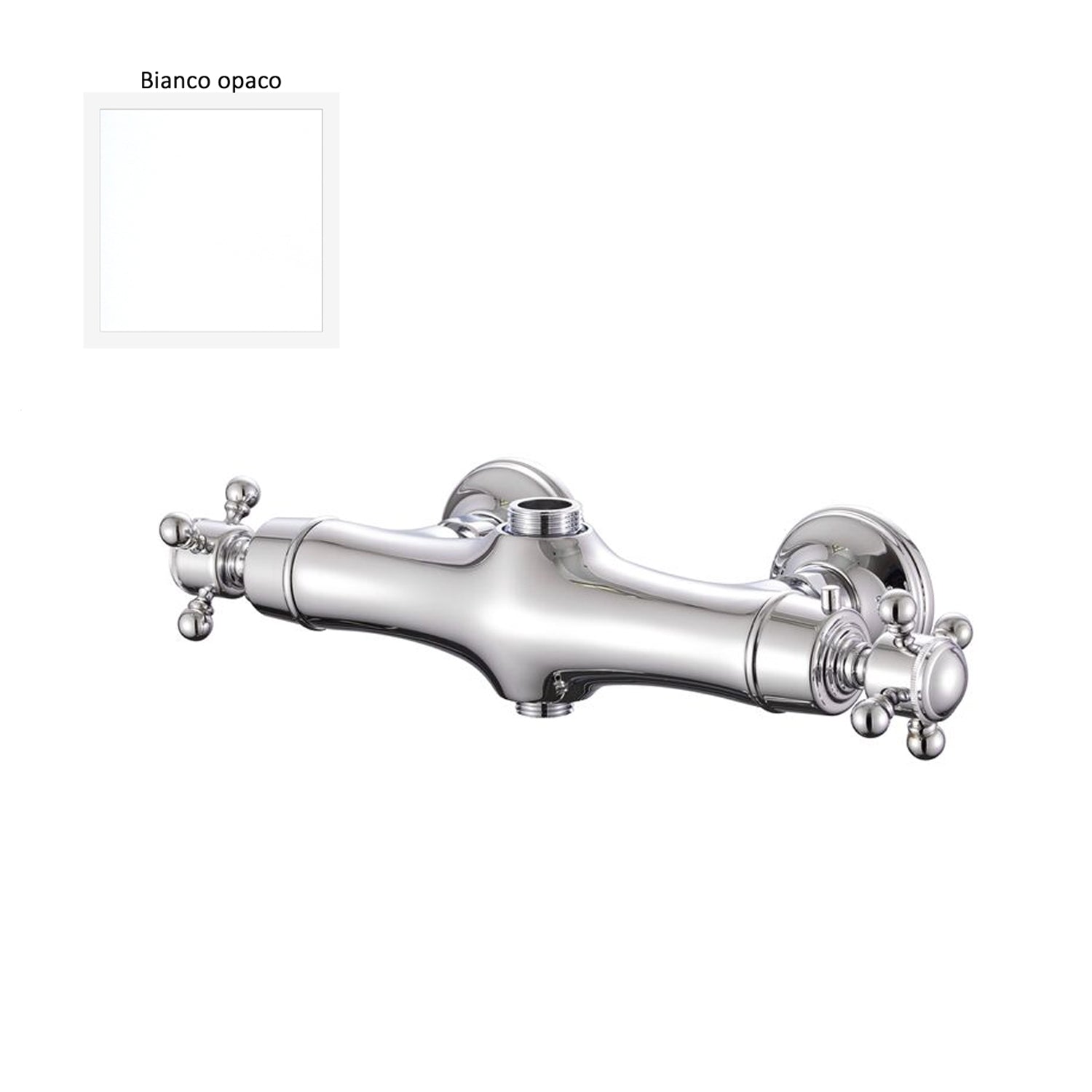Termostatico doccia con deviatore old style bianco